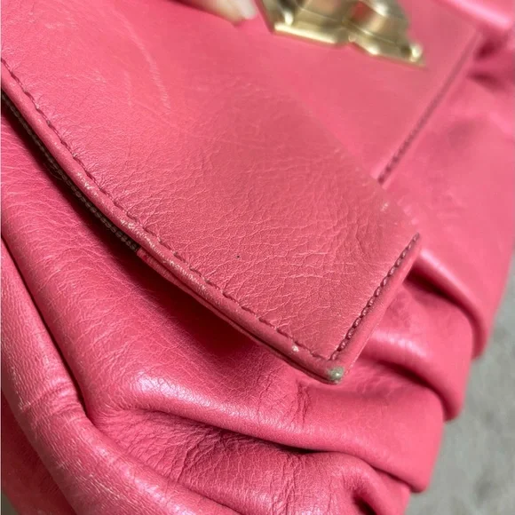 BCBG Maxazria Pink Leather Chain Shoulder Bag - Picture 10 of 10